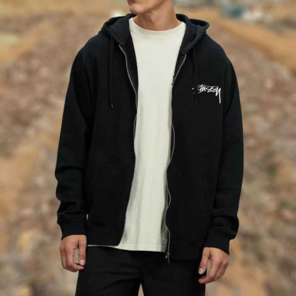 스투시 후드 집업 심플 패션 모자 티셔츠 Stussy - 상품 이미지
