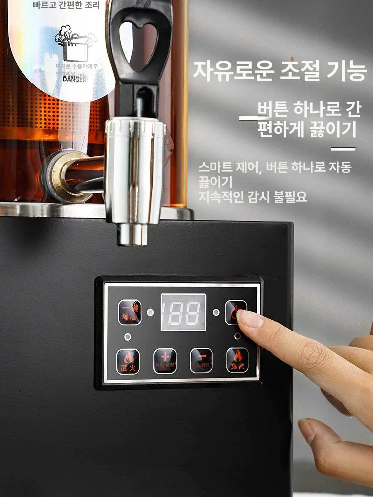 업소용 약탕기 달임기 차탕기 블랙 홍삼추출기 한의원 한약 보일러 스틸 소형 - 상세 이미지 3