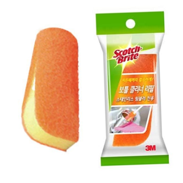 위생용 주방 세척솔 스펀지 컵 클리너 리필형 스테인리스 보틀 - 상품 이미지