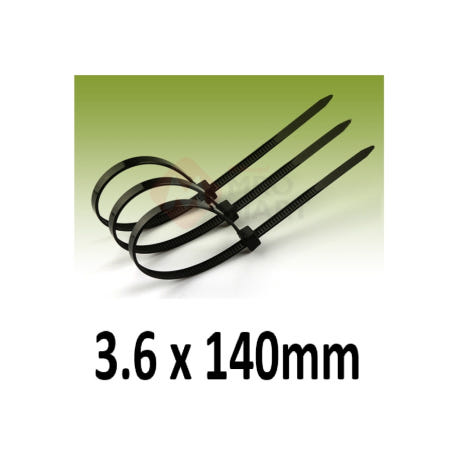 케이블 정리 반영구 타이 정리끈 100개 3.6 x 140mm 흰색