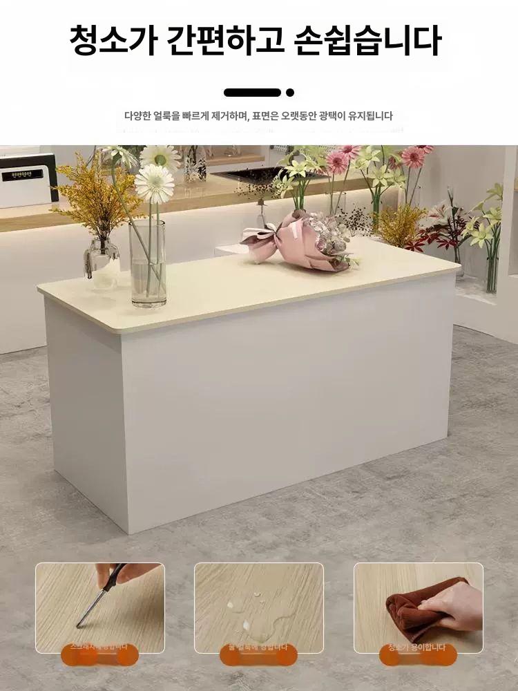 꽃집 작업대 선반 식탁 포장대 리본 받침대 수납장 상품 공방 포장지 흙갈이 월넛 화분 - 상세 이미지 3