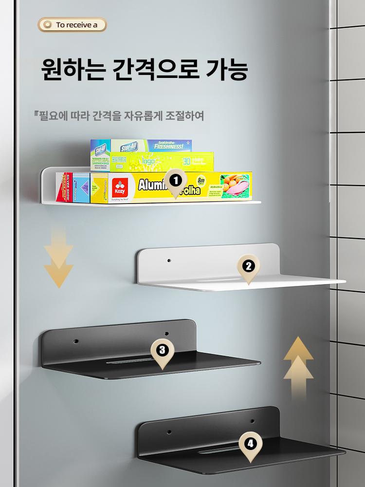냉장고 자석선반 벽걸이 주방 마그네틱 수납랙 다용도 틈새활용 정리대 - 상세 이미지 3