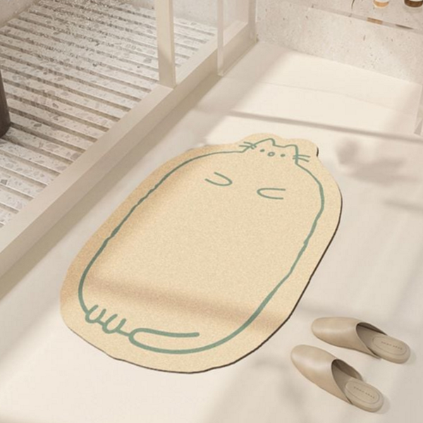 흡수 규조토 발 매트 고양이 고양이발 매트 논슬립 주방 화장실 - 상품 이미지