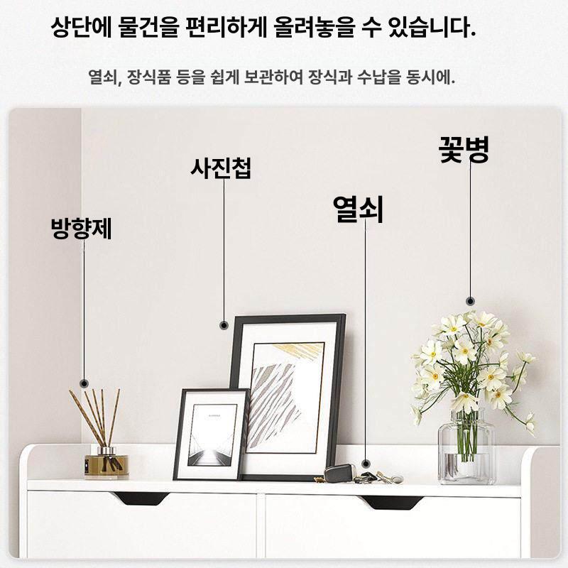 출입문 신발장 3단 원룸 틈새 수납장 현관 슬림 사무실 인테리어 정리대 좁은 - 상세 이미지 5