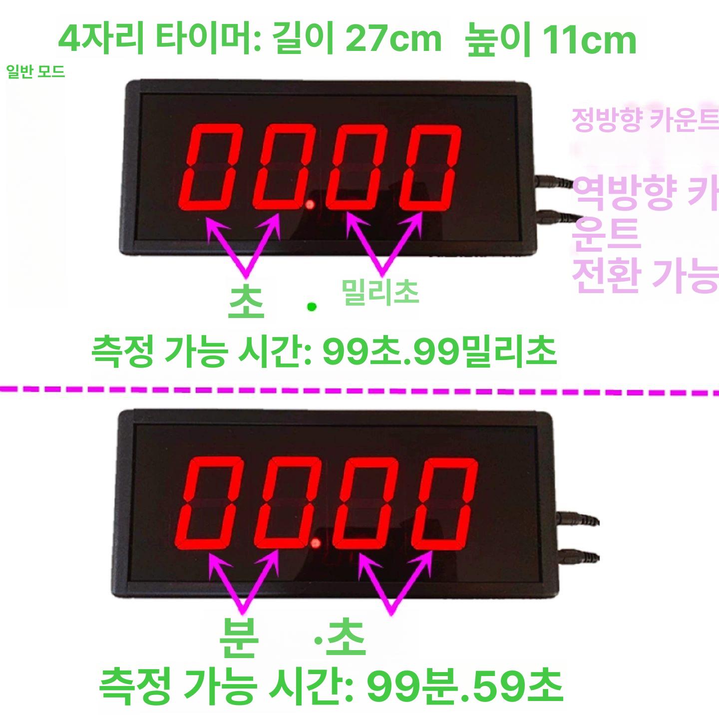 디지털 스톱워치 타이머 게임 초시계 LED 스포츠 시계 육상 트레이닝 숫자 - 상세 이미지 4
