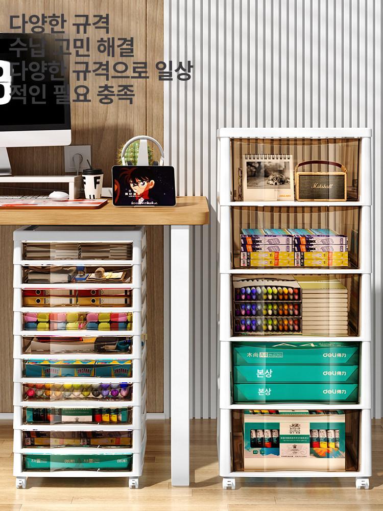 이동식서류함 사무실 바퀴 다층 정리 파일 수납 서류함 철제 이동식 캐비닛 캐비넷 수납함 - 상세 이미지 2
