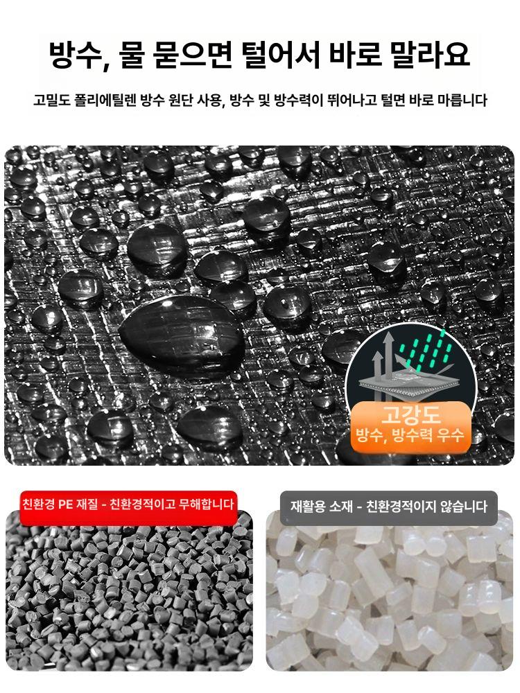 옥외 방수포 자외선 천막 차단 야외용 원단 캠핑 텐트 방수천 2x4m - 상세 이미지 2