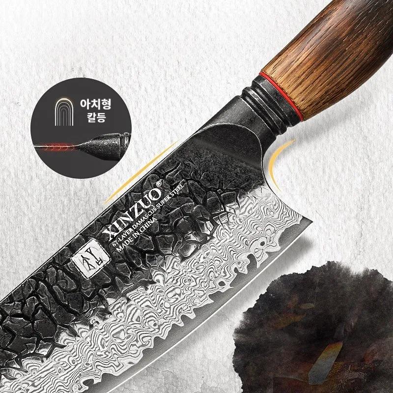 XINZUO 다마스커스 산도쿠 식도 일식 주방칼 요리용 전문 셰프 나이프 - 상세 이미지 2
