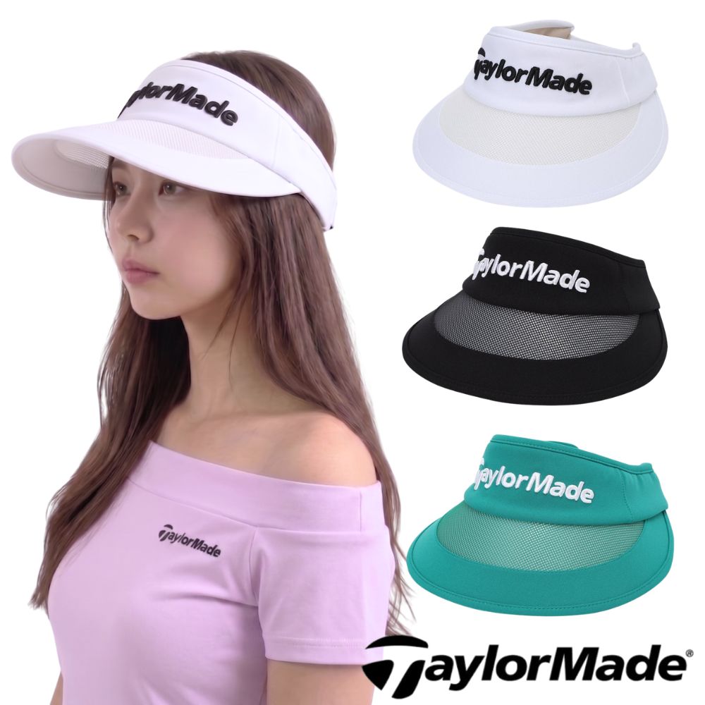 테일러메이드 여성 골프 모자 자외선차단 썬바이저 썬캡 M6628
