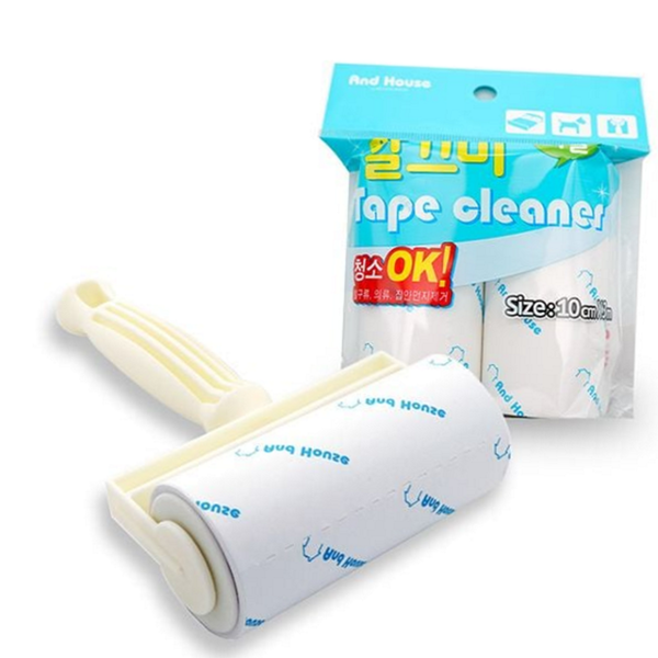 핸디형 청소용 테이프 클리너 휴대 돌돌이 테이프 클리너 머리카락 먼지 - 상품 이미지