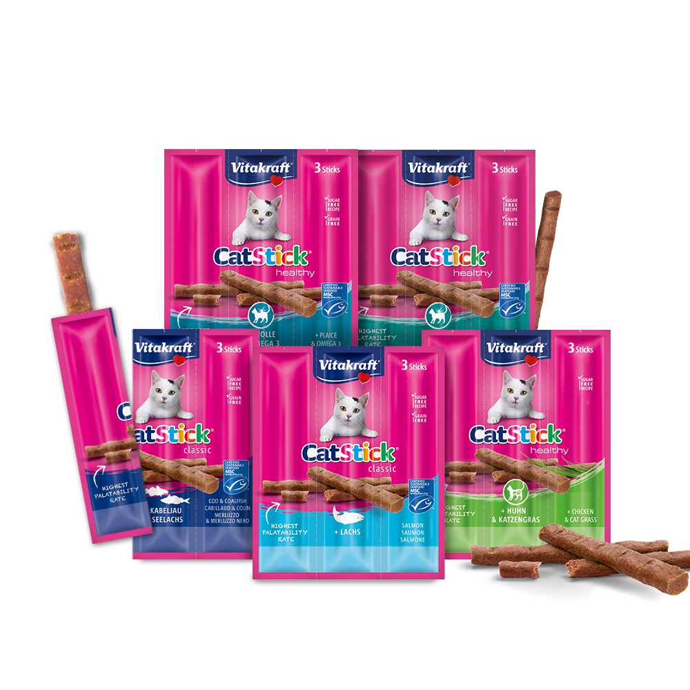 비타크래프트 캣스틱 고양이 간식 치킨+캣그라스, 6g, 60개 - 상세 이미지 2