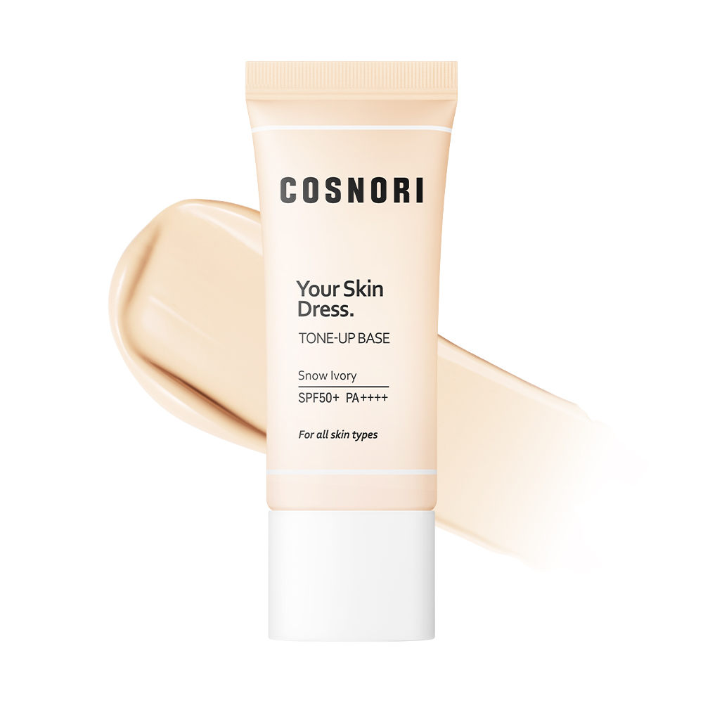 코스노리 유어 스킨 드레스 톤업 베이스 (SPF 50+, PA++++) 스노우 아이보리, 35ml - 상품 이미지