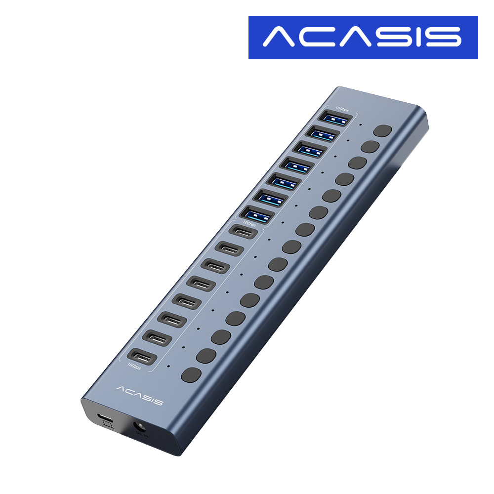 아카시스 HB16PRO 16in1 포트 10Gbps USB C&A 멀티 허브 핸드폰 충전 어댑터 - 상품 이미지