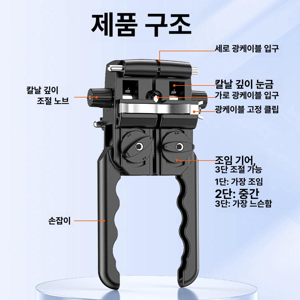 수평 커터 광케이블 외피 탈피기 산업용 광섬유 피복기 스트리퍼 전선 공구 - 상세 이미지 5