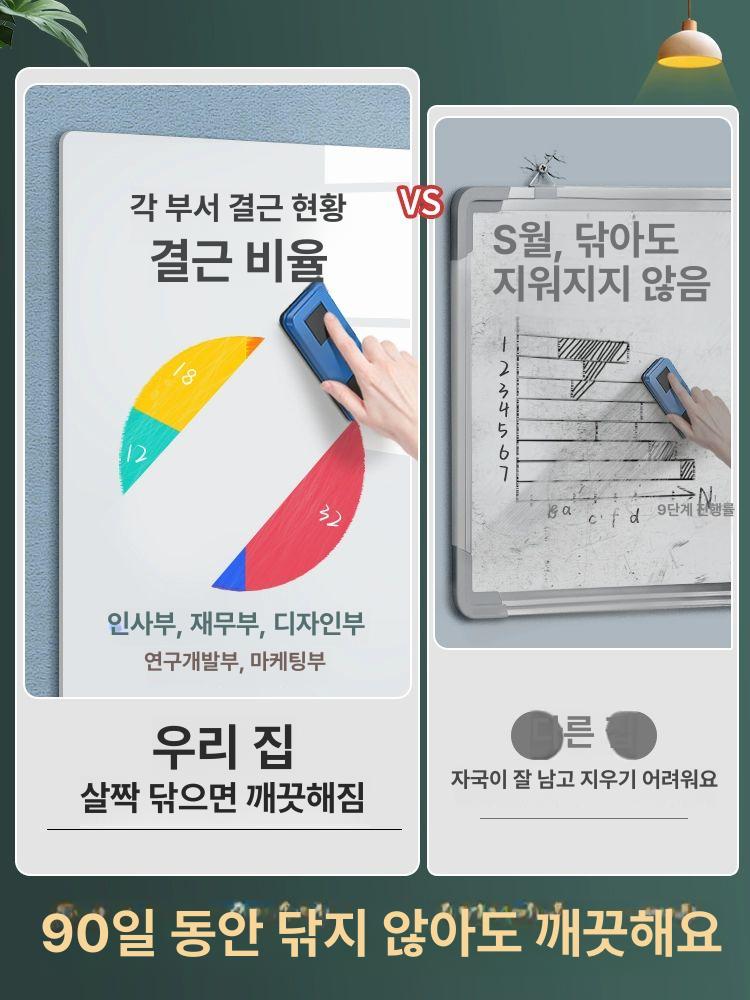 자석칠판 화이트보드 시트지 초대형 화이트보드시트 칠판 투명 부착형 자석화이트보드시트지 - 상세 이미지 3