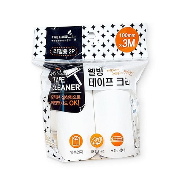 다용도 찍찍이 클리너 휴대용 롤 클리너 머리카락 먼지 제거 리필 - 상품 이미지