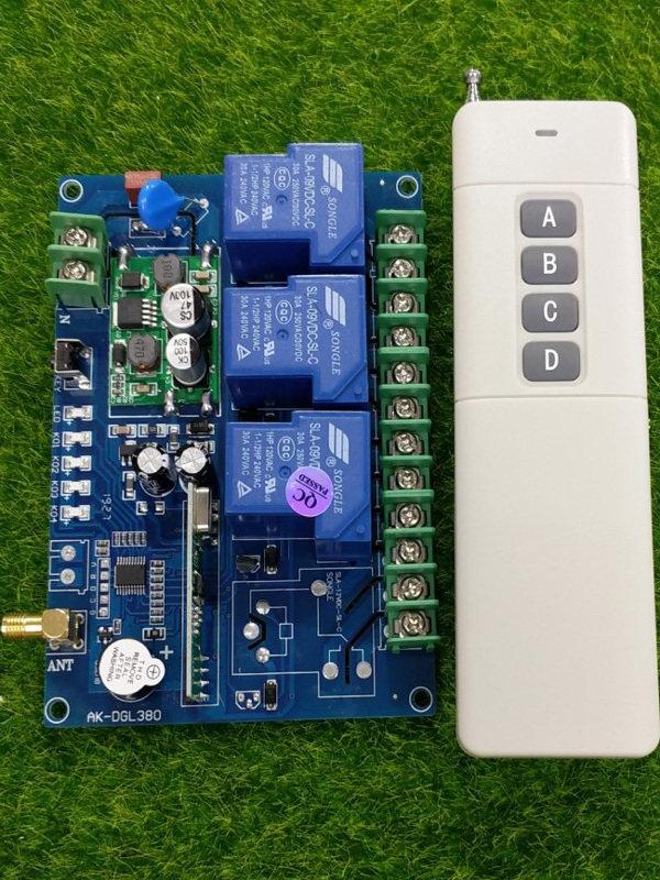 무선 송신기 원격제어 스위치 24v rf 30a 트롤링 컨트롤러 수신기 - 상품 이미지