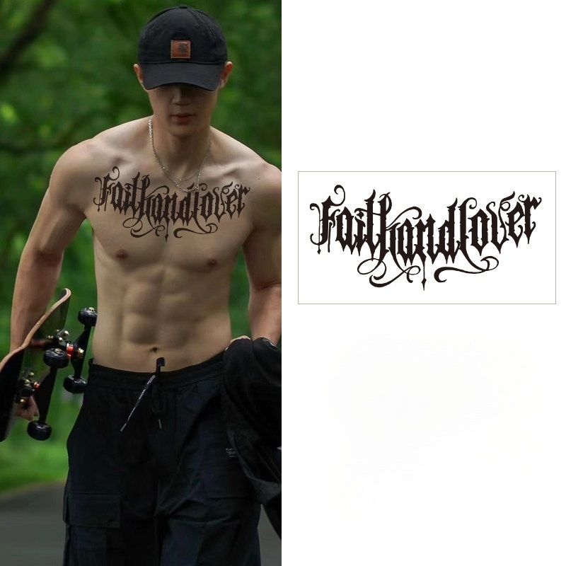 날개 문신 헤나 천사 악마 날개 검 디자인 대형 가슴 등 방수 워터프루프 오래가는 지속력 - 상세 이미지 2