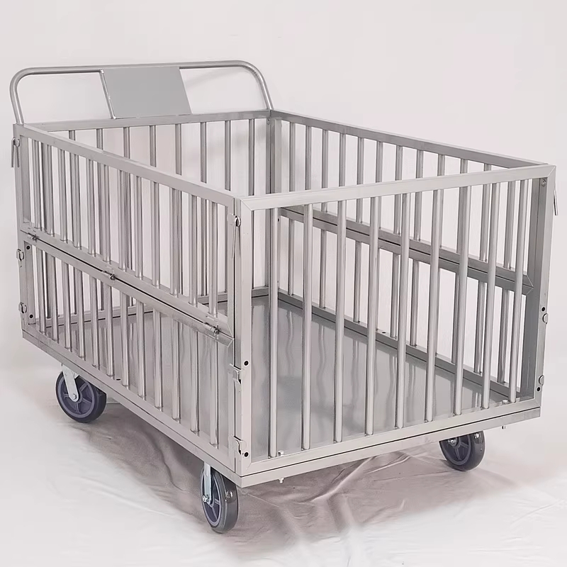 롤테이너 운반카트 중량 매쉬 파레트 바스켓 트롤리 120x80x62 이미지 6