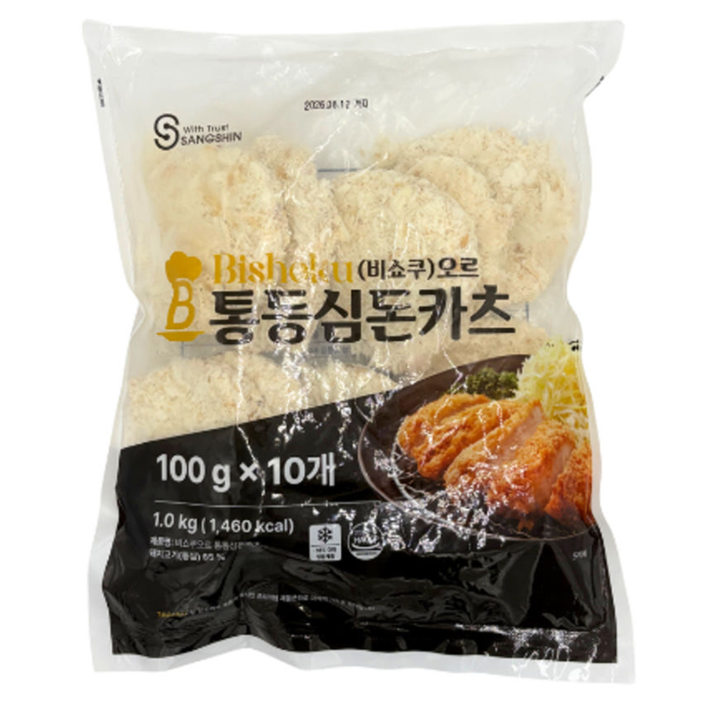 [업소겸용-비유탕]대용량 순살돈까스 100g 10장/비쇼쿠 통등심돈카츠 1kg 통등심65% - 상세 이미지 5