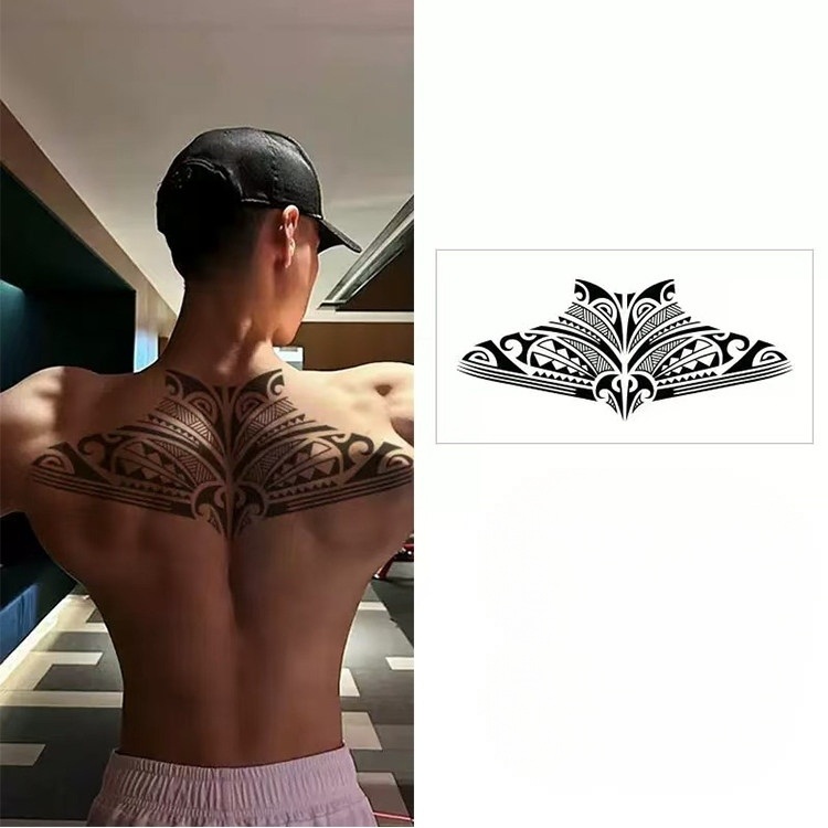 날개 문신 헤나 천사 악마 날개 검 디자인 대형 가슴 등 방수 워터프루프 오래가는 지속력 - 상품 이미지