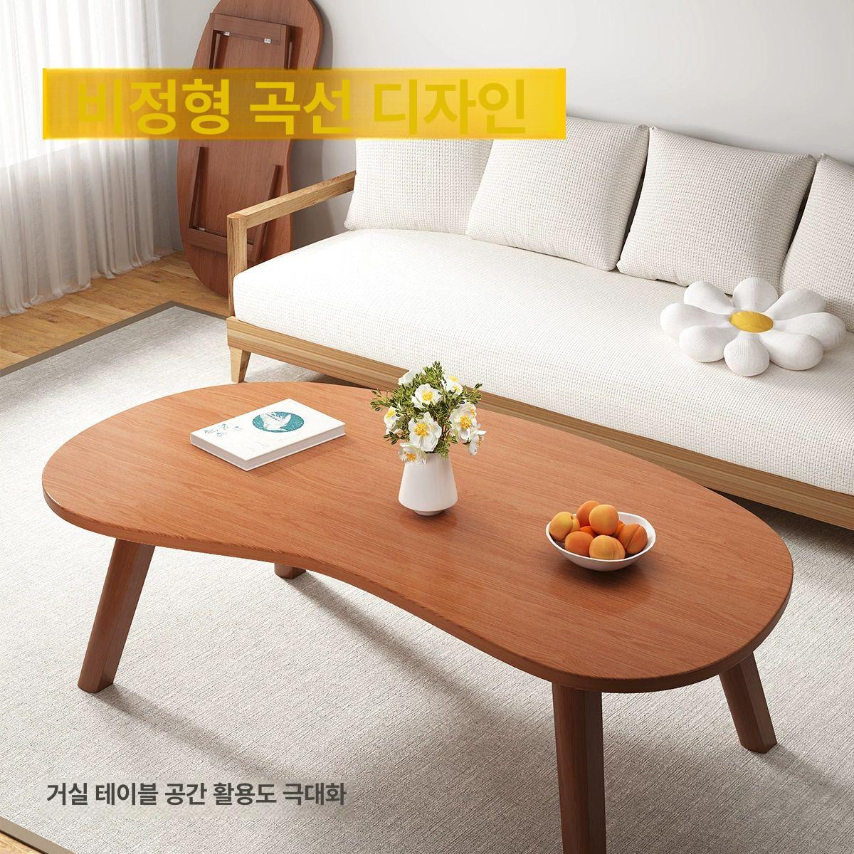 좌식 테이블 식탁 커피 다이닝 티 라운지 원형 세라믹 수납형 소파 - 상세 이미지 3