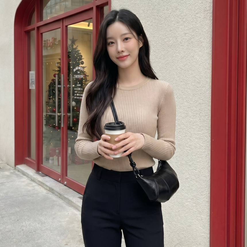 천연 소가죽 데일리 크루아상 싱글백 직장인, 대학생, 여행, 데일리룩 필수 가방 - 상품 이미지