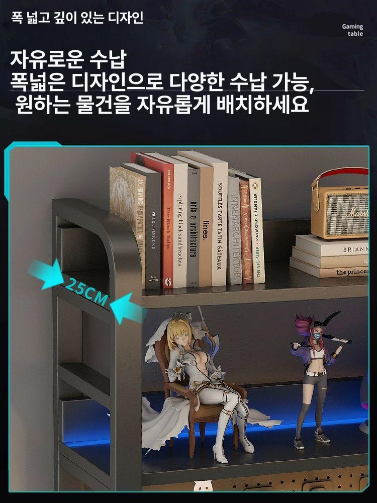 인테리어 타공판 선반 거치대 페그보드 책상 수납랙 오거나이저 북엔드 책꽂이 - 상세 이미지 2