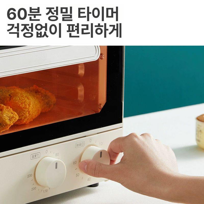 소형 전자레인지 미니 원룸용 레트로 오븐기능 무회전 홈베이킹 컴팩트 - 상세 이미지 5