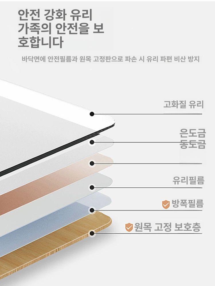 미용 웨건 전신거울 수납형 원목 트롤리 회전식 뷰티카트 - 상세 이미지 4