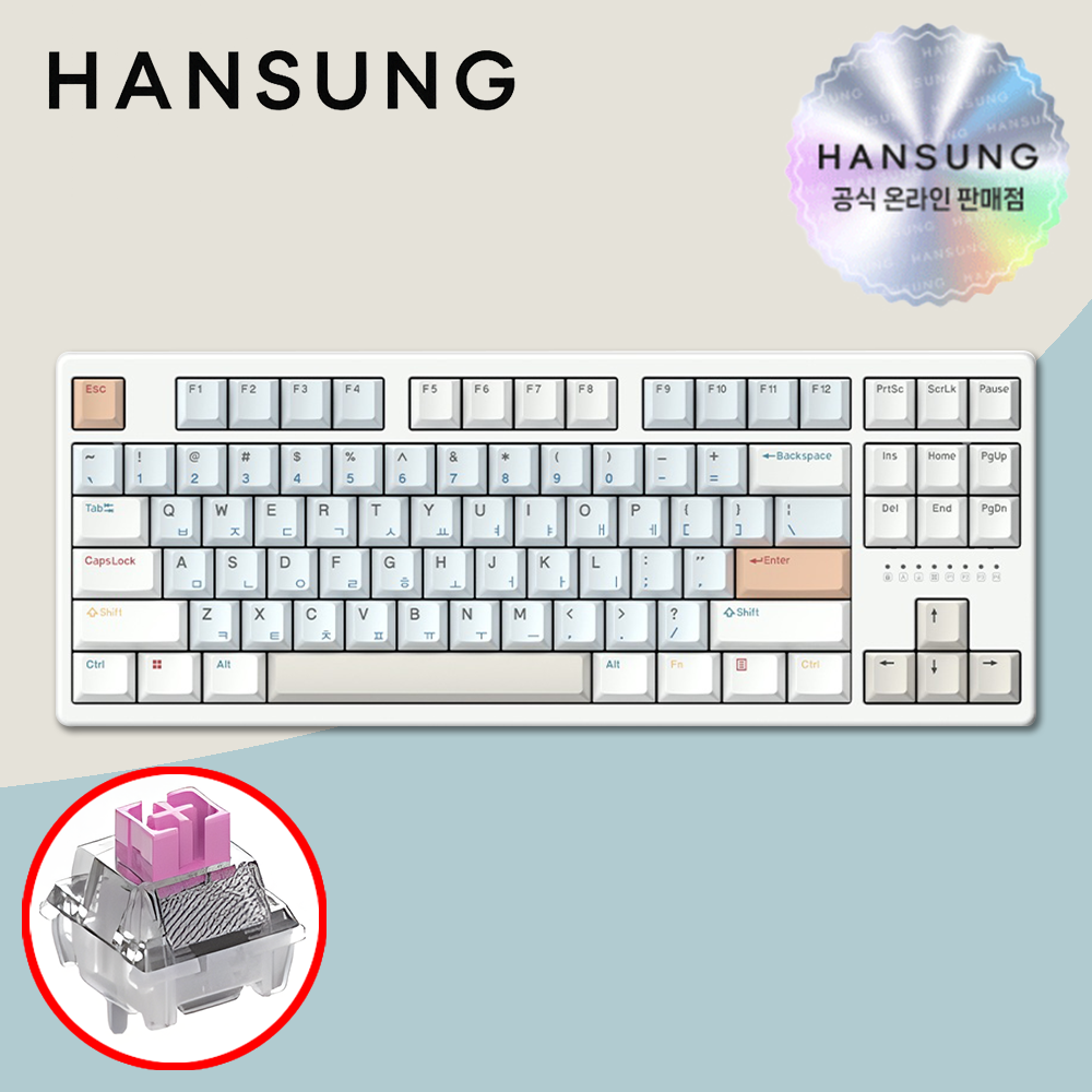 한성 TFG 매그니톡스 2XL 8K 래피드트리거 멀티파스텔, 저소음 자석축, 35g - 상품 이미지