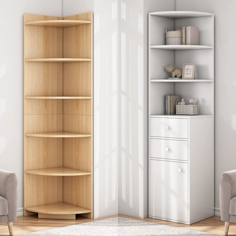삼각 수납장 코너 3단 조립식 럭셔리 서랍 벽장보관함 엔틱 캐비닛 30x30x90 300 - 상품 이미지