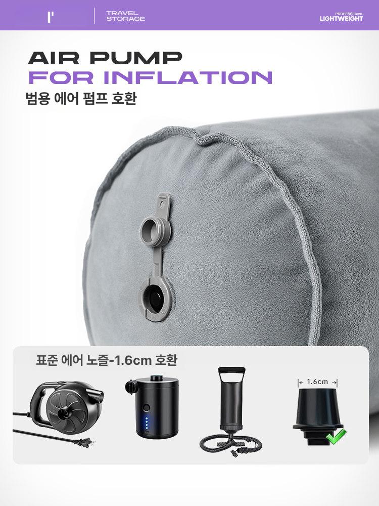 여행용 에어베개 휴대용 기내 차량용 에어펌프 캠핑 기내목베개 목배게 기내용목베개 메모리폼 - 상세 이미지 5