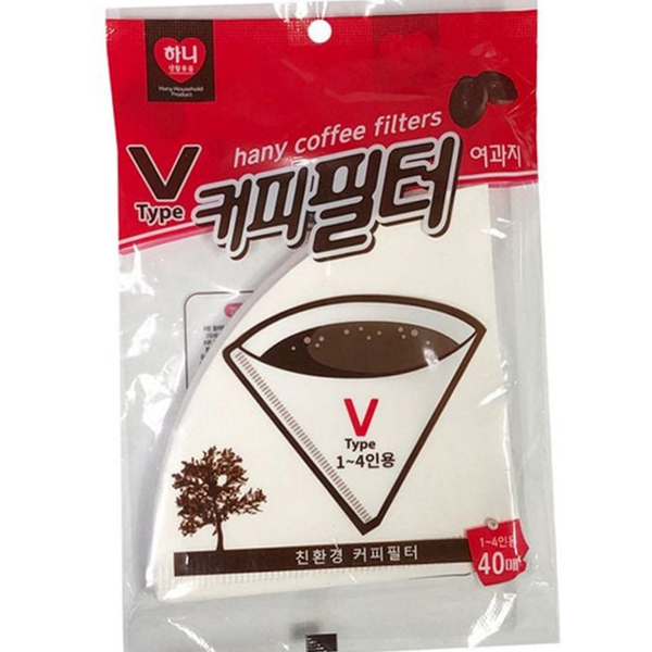 일회용 핸드 드립 커피 필터 드리퍼용 브이형 커피 필터 여과지 - 상품 이미지