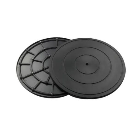 티비회전받침대 회전판 PVC 원형 블랙 전시 모니터회전 진열 16in