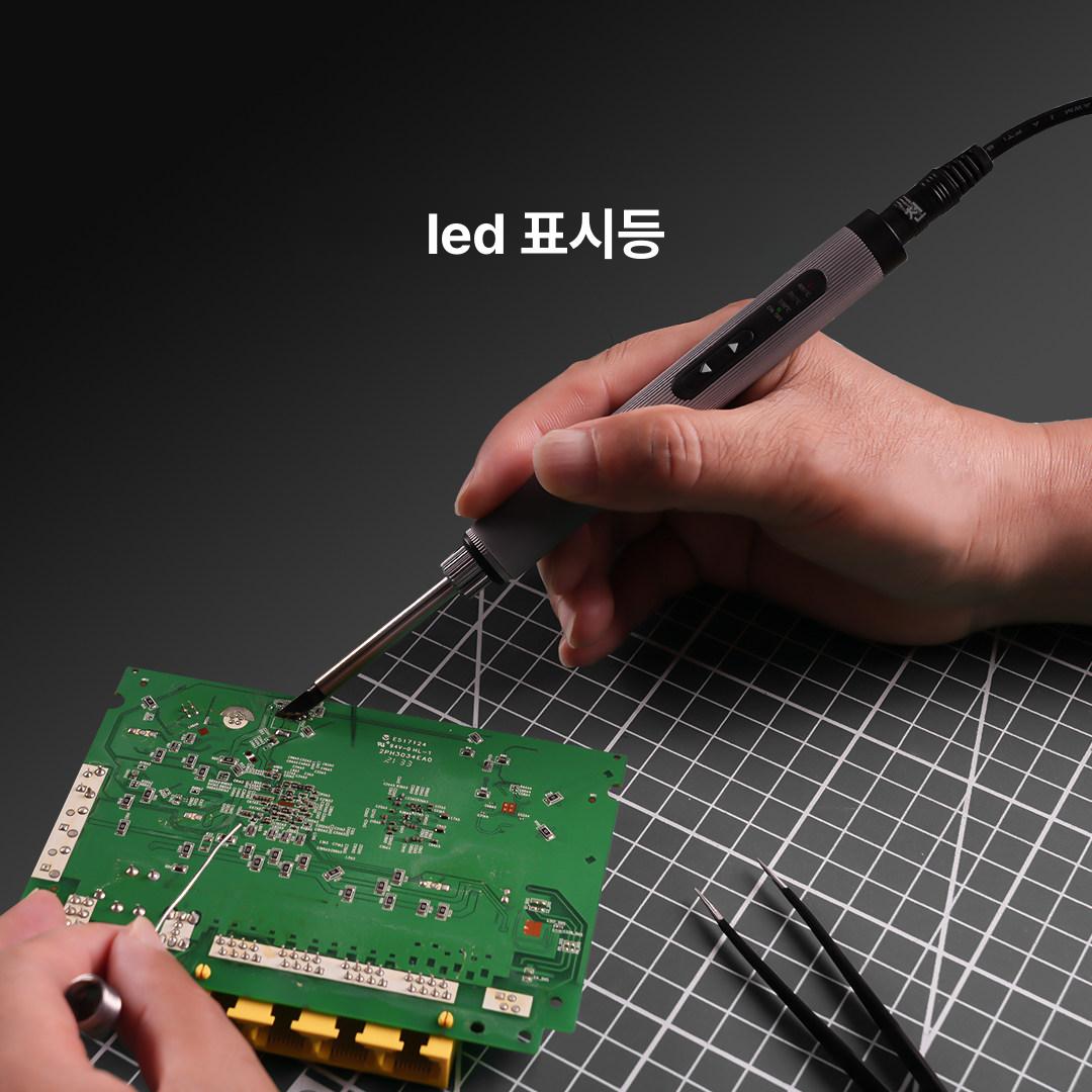 휴대용 인두기 스마트 수리 솔더링 공구 납땜 용접 작업도구 재작업용 - 상세 이미지 2
