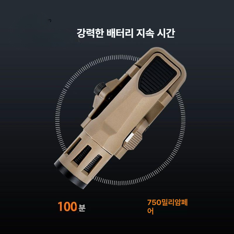전술 손전등 플래시 라이트 LED 고성능 휴대용 야외용 캠핑용 토치 - 상세 이미지 4