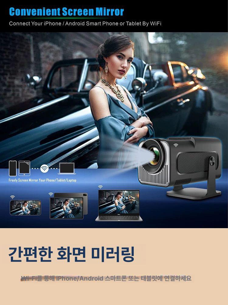 미니 프로젝터 캠핑용 휴대용 시어터 안드로이드 무선 유럽 원룸 캠핑 빔 고화질 프로젝트 - 상세 이미지 4