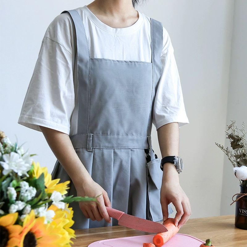 미용실 앞치마 바텐더 다용도 워터프루프 작업복 주방 방수 에이프런 프릴 - 상세 이미지 5