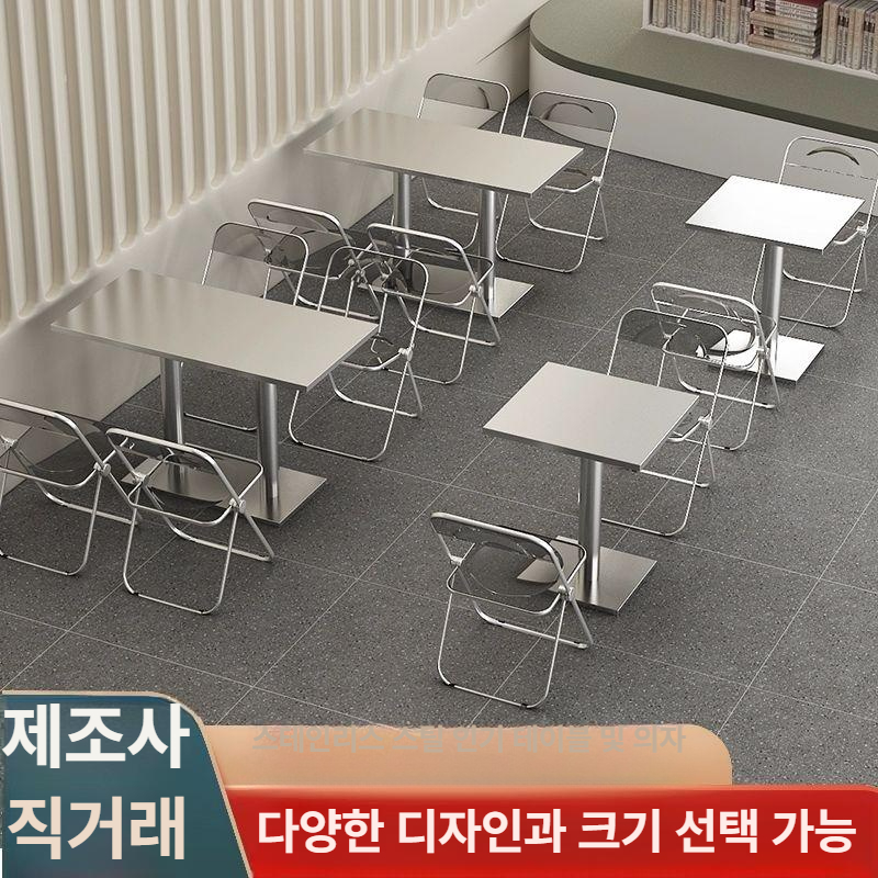 업소 테이블 스테인레스 사각 카페 탁자 스틸 업소용 주방 작업대 식당용 - 상세 이미지 3