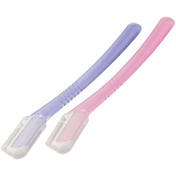 일자형 눈썹 정리 칼 커버형 눈썹 수정 칼 휴대용 면도 - 상품 이미지