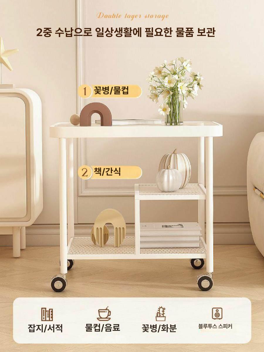 서빙 바퀴선반 무빙 호텔 주방 트롤리 이동식 서빙카 트레이 카트 플라스틱 식당 - 상세 이미지 4