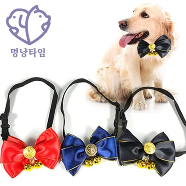 반려동물 강아지 리본 목걸이 애묘 고양이 방울 목걸이 넥타이 액세서리 - 상품 이미지
