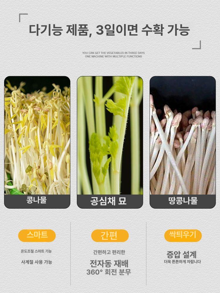 새싹 재배기 콩나물 기르는 기계 스마트팜 숙주 발아 자동 수경재배 키트 제조 - 상세 이미지 2