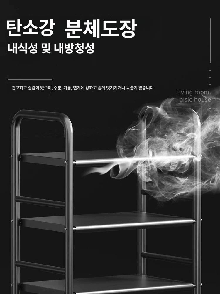 3단 트롤리 철제 틈새 이동식 카트 메탈 서랍형 슬라이딩 정리함 수납 랙 - 상세 이미지 5