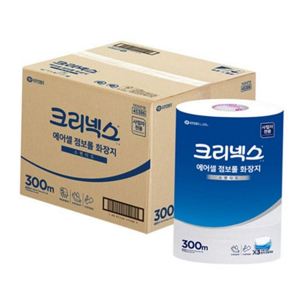 사무실 대용량 휴지 에어셀 두루마리화장지 무표백 무형광 - 상품 이미지