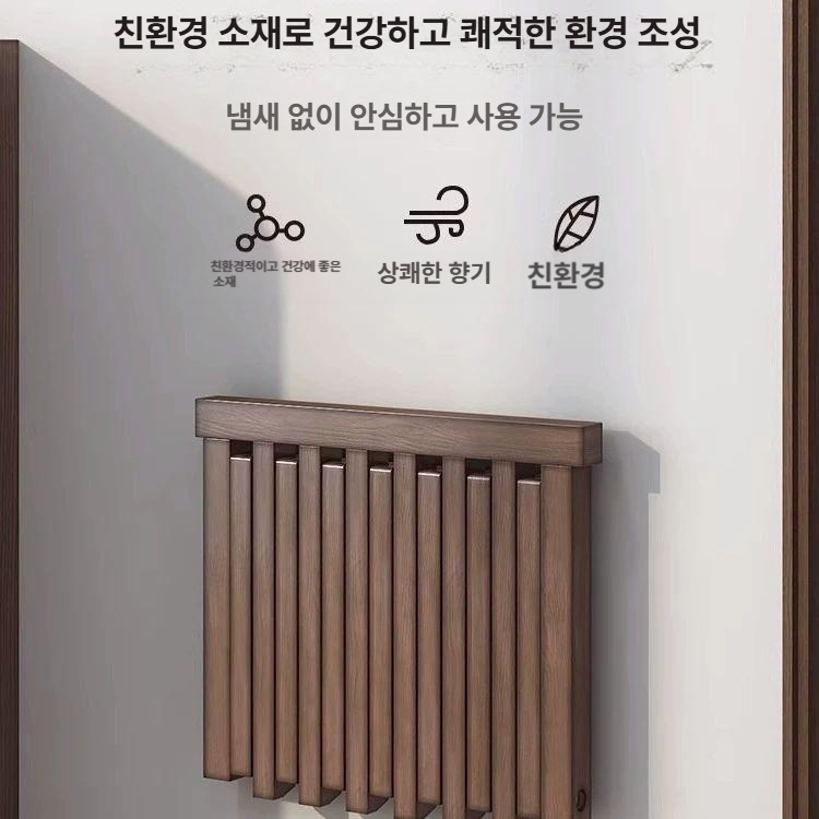 벽부착 의자 접이식 폴딩 원목 호두색 틈새 벽걸이 체어 공간절약 벽면 - 상세 이미지 3