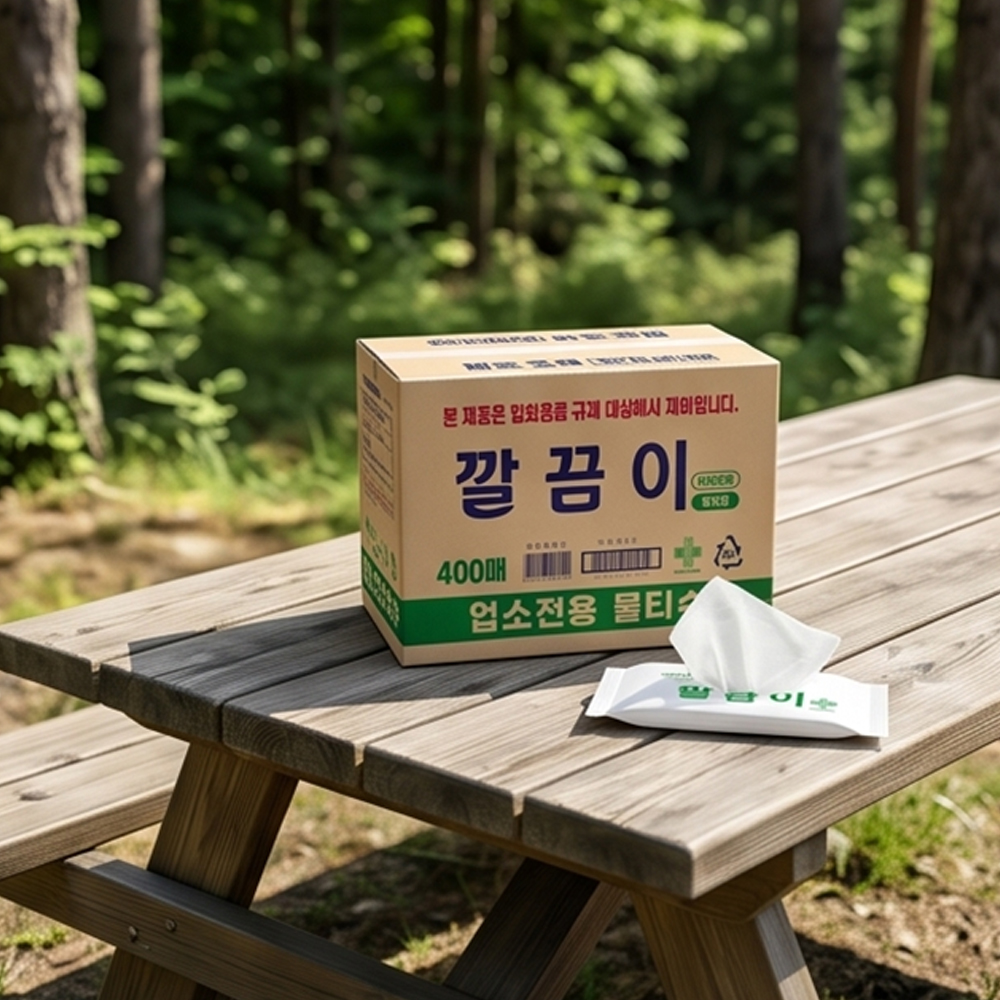 업소용 물티슈 원조 깔끔이 400매 개별포장 일회용 카페 배달 식당 물티슈 끈적한 식탁 기름때제거 - 상세 이미지 5