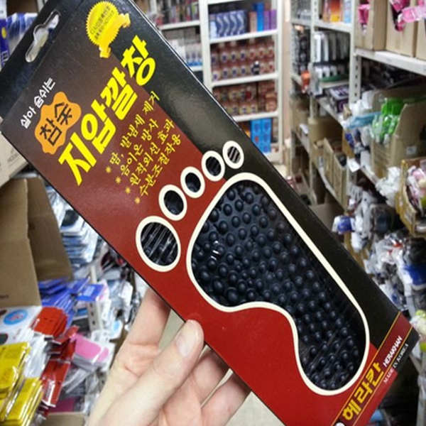 기능성 참숯 지압 깔창 평발 지압발 발깔창 발냄새 탈취 피로 - 상품 이미지