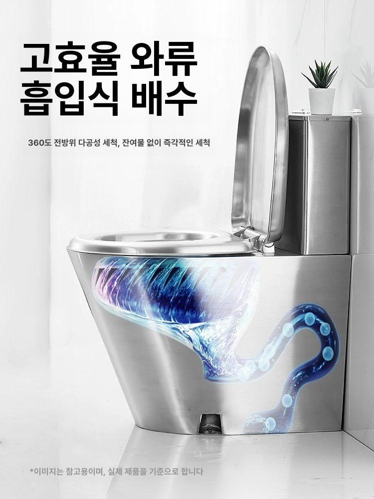 스테인레스 좌변기 벽걸이 재래식 가정용 위생 재래식변기 대방구완강가두께덮개타입 변기 - 상세 이미지 4